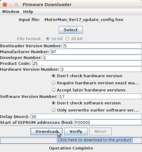 Start update process